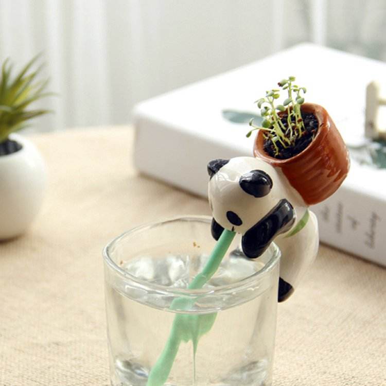 Animal Self Watering Plant Pot – Cute Ceramic Planters with Seeds & Soil for Easy Plant Growth - UrbanSprout