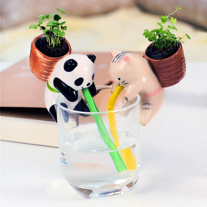 Animal Self Watering Plant Pot – Cute Ceramic Planters with Seeds & Soil for Easy Plant Growth - UrbanSprout