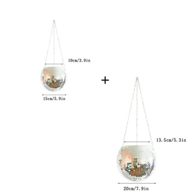 Mirror Magic Plant Holder – Reflective Hanging Planter for Indoor & Outdoor Garden Decor - UrbanSprout