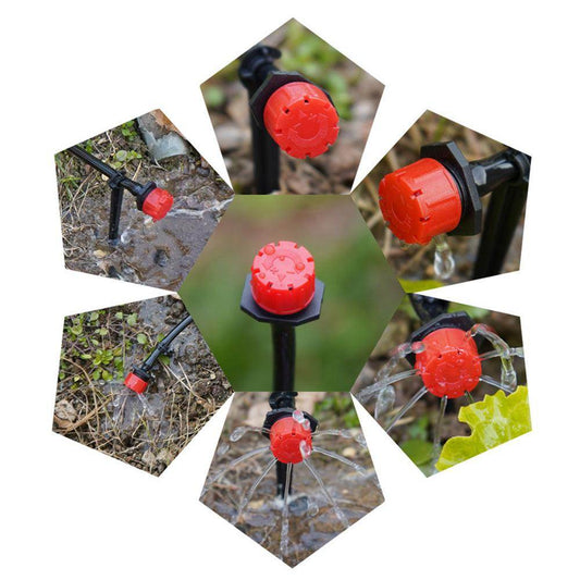8-Hole Adjustable Drip Irrigation Nozzle, Garden Watering Sprayer, Precise Water Distribution for Efficient Irrigation System - UrbanSprout