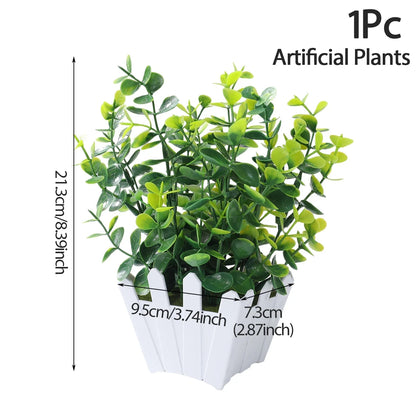 Potted Artificial Green Bonsai Decor