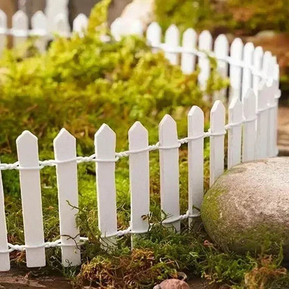 90cm Rectangular Fence Planter – Small Outdoor Succulent Garden Planter with Mini Wooden Fence for Decorative Gardening - UrbanSprout
