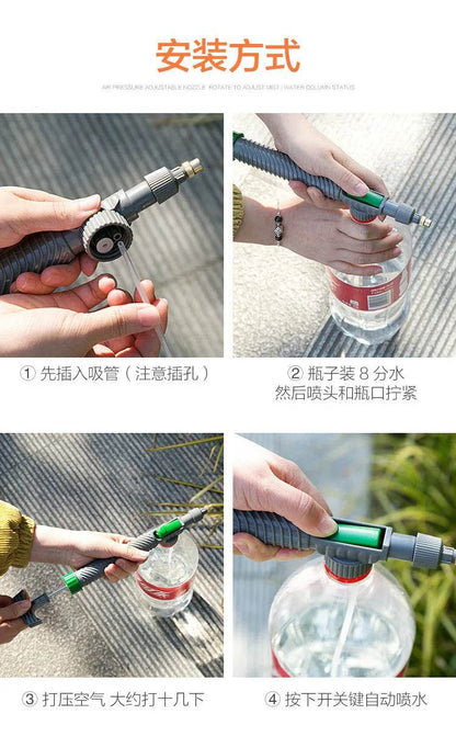 High-Pressure Manual Garden Sprayer Nozzle – Adjustable Bottle Spray Head for Plant Watering & Agricultural Use - UrbanSprout