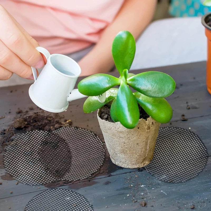 Pot Hole Mesh Pad Mat Grid with Round Drainage Hole Screen - Prevent Soil Loss & Improve Drainage for Bonsai, Flowers, and Plants - UrbanSprout