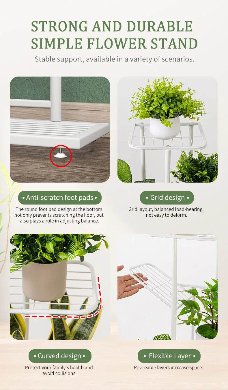 Metal Plant Stand – 4/5/6 Tier Flowerpot Organizer Rack for Indoor Use - UrbanSprout