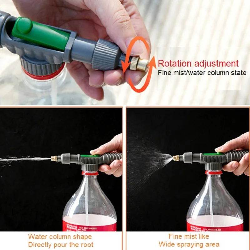 High-Pressure Manual Garden Sprayer Nozzle – Adjustable Bottle Spray Head for Plant Watering & Agricultural Use - UrbanSprout