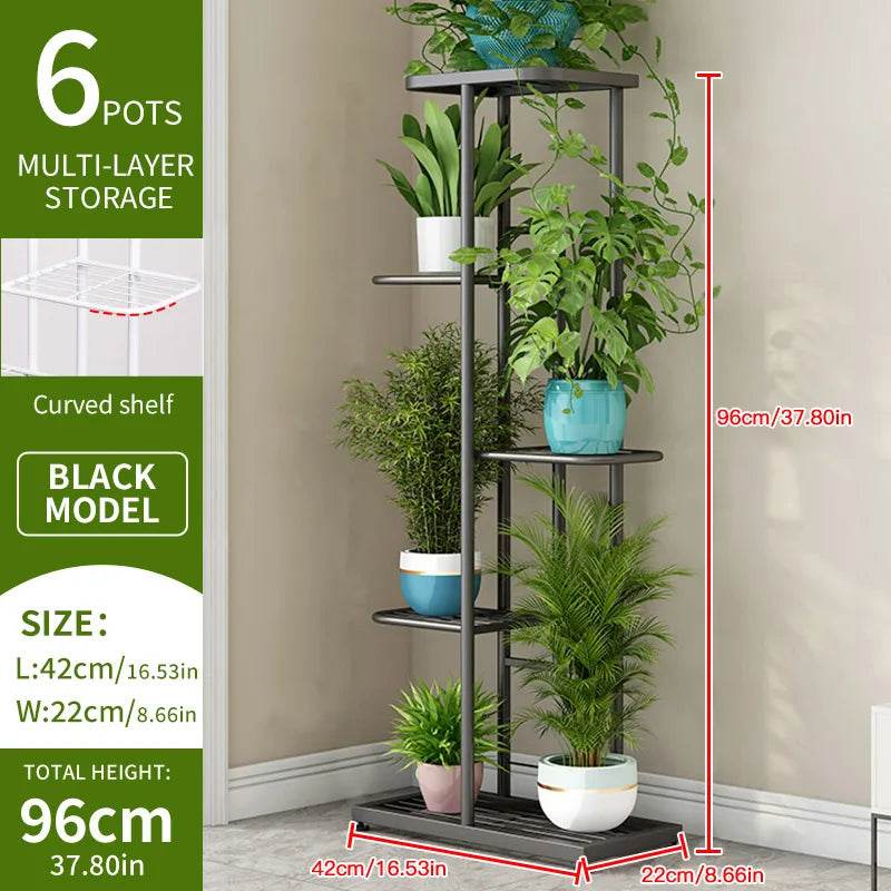 Metal Plant Stand – 4/5/6 Tier Flowerpot Organizer Rack for Indoor Use - UrbanSprout