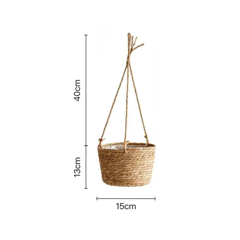 Handmade Woven Flower Basket – Strong Load-Bearing Hanging Planter for Indoor & Outdoor Garden, Storage, & Home Decor - UrbanSprout