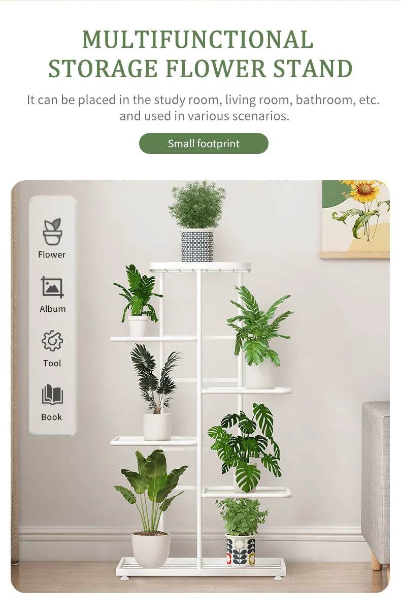Metal Plant Stand – 4/5/6 Tier Flowerpot Organizer Rack for Indoor Use - UrbanSprout