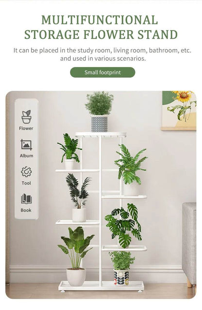 Metal Plant Stand – 4/5/6 Tier Flowerpot Organizer Rack for Indoor Use - UrbanSprout