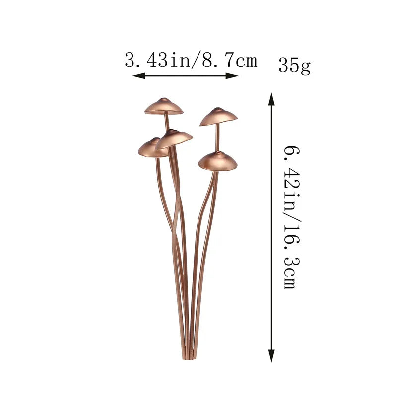 Metal Mushroom Garden Pot Ornament