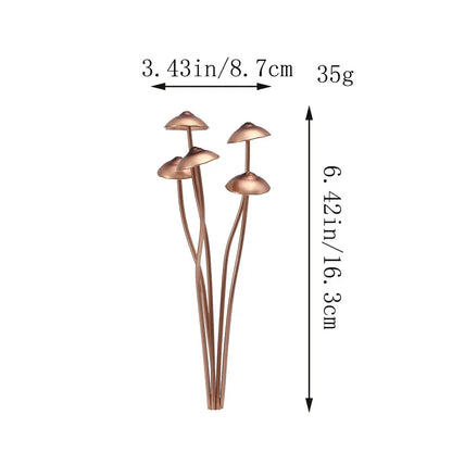 Metal Mushroom Garden Pot Ornament