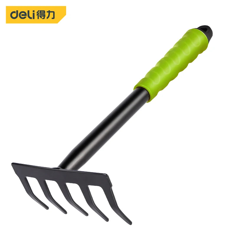 Deli Gardening Tool Sets Shovel Hoe Harrow 1/3/4 Pcs with PP Coated Handle,Garden Lawn Farmland Transplant Gardening Bonsai Tool