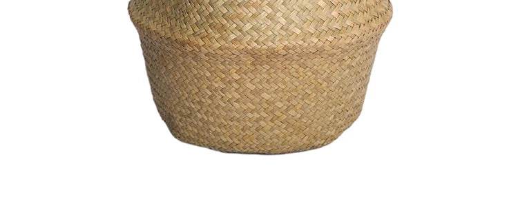 Folding Wicker Basket Storage Organizer – Handwoven Rattan Seagrass for Toys, Laundry, and Plant Pots – Eco-Friendly, Durable, and Stylish for Home and Garden - UrbanSprout