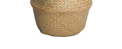 Folding Wicker Basket Storage Organizer – Handwoven Rattan Seagrass for Toys, Laundry, and Plant Pots – Eco-Friendly, Durable, and Stylish for Home and Garden - UrbanSprout