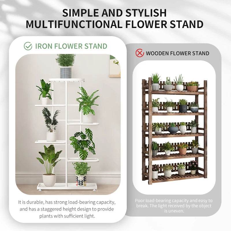 Metal Plant Stand – 4/5/6 Tier Flowerpot Organizer Rack for Indoor Use - UrbanSprout