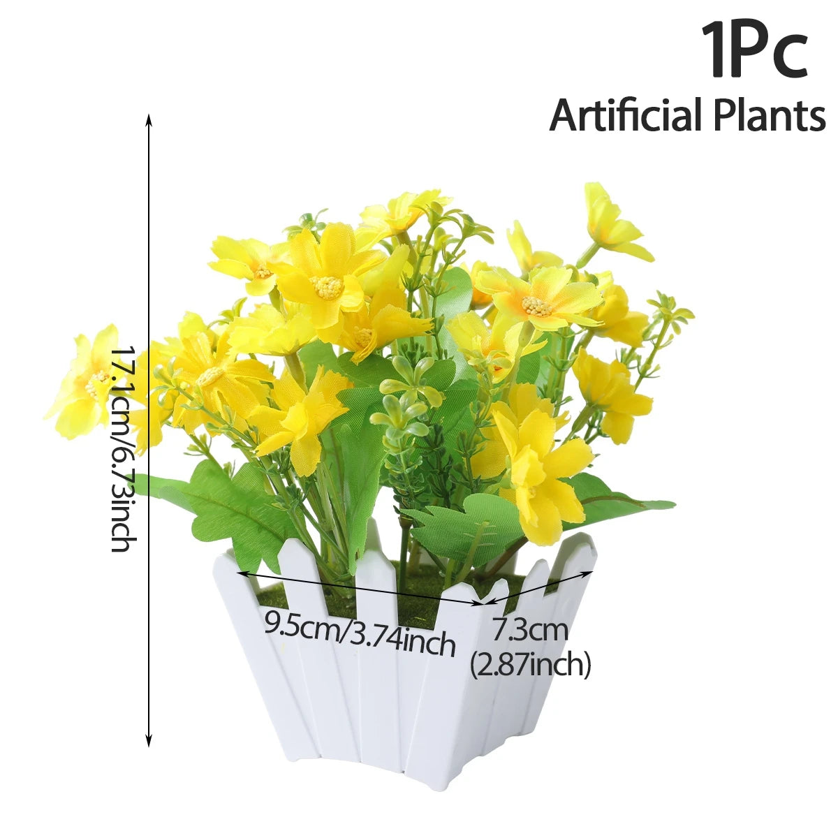 Potted Artificial Green Bonsai Decor
