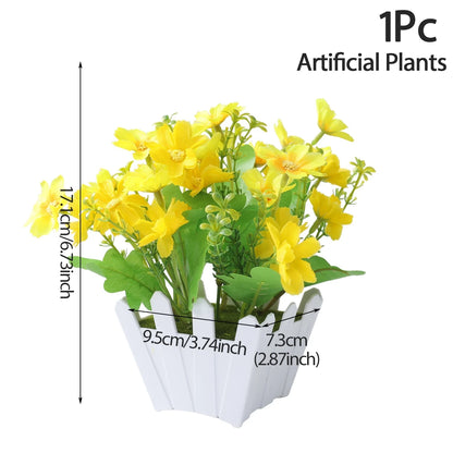 Potted Artificial Green Bonsai Decor
