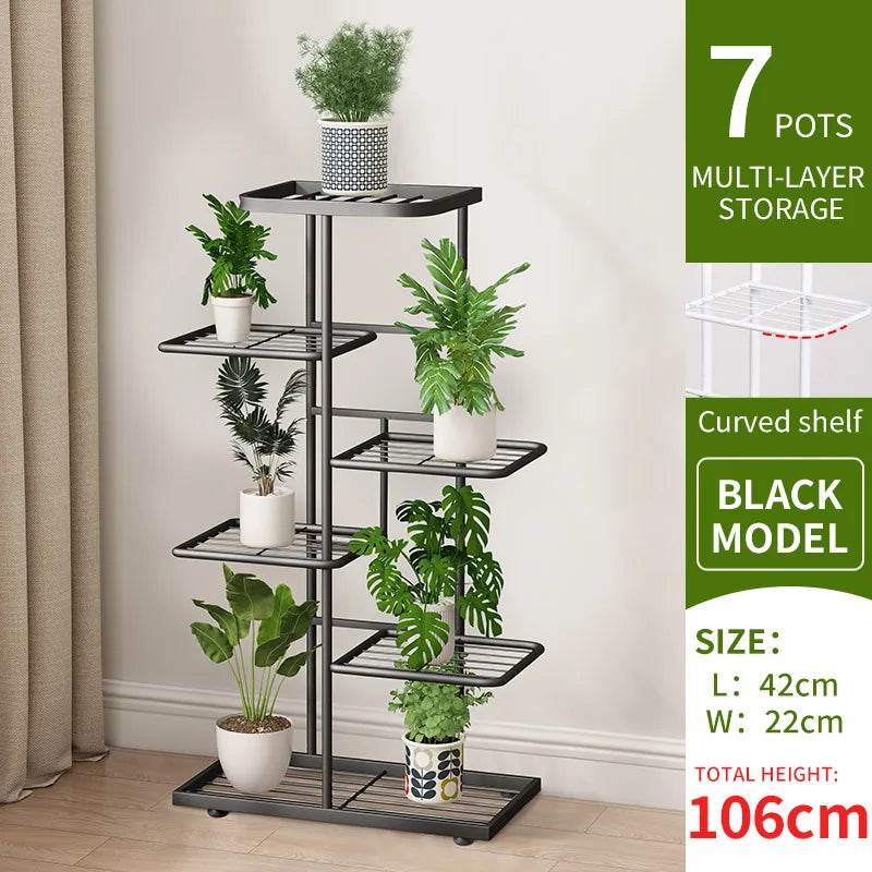 Metal Plant Stand – 4/5/6 Tier Flowerpot Organizer Rack for Indoor Use - UrbanSprout