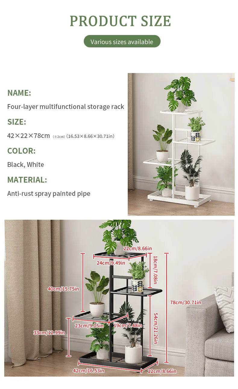 Metal Plant Stand – 4/5/6 Tier Flowerpot Organizer Rack for Indoor Use - UrbanSprout