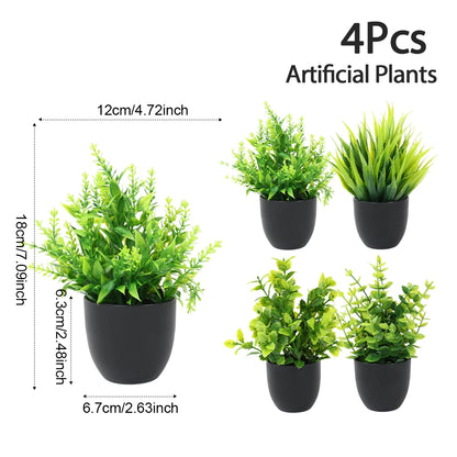 Potted Artificial Green Bonsai Decor
