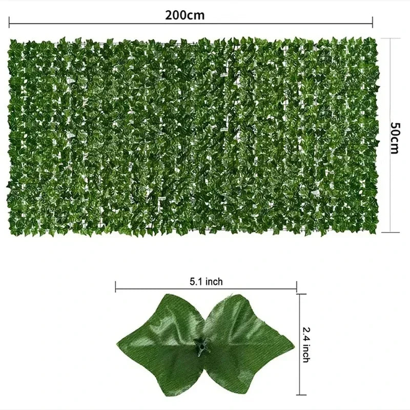 Artificial Ivy Hedge Privacy Screen