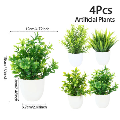 Potted Artificial Green Bonsai Decor