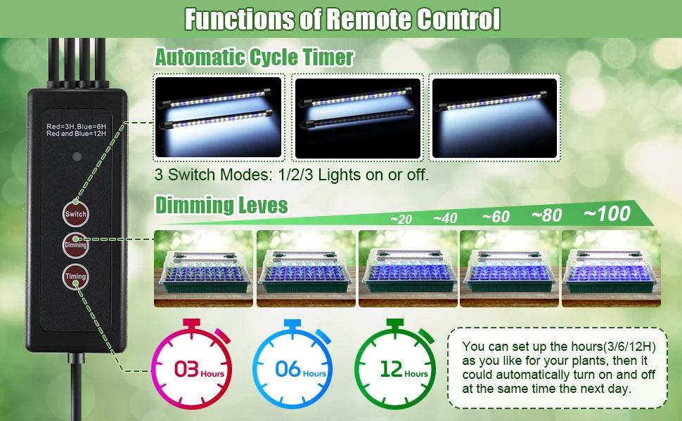 Seed Starter Kit with LED Grow Lights & Timer – 2 Pack, 80 Cells, High Dome Trays - UrbanSprout