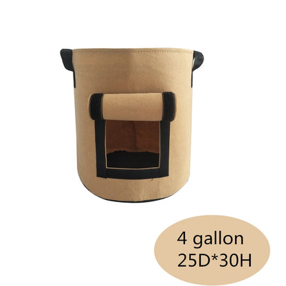 3 Size Felt plant grow bags nonwoven fabric garden potato pot greenhouse vegetable growing bags moisturizing vertical tools