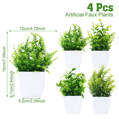 Potted Artificial Green Bonsai Decor