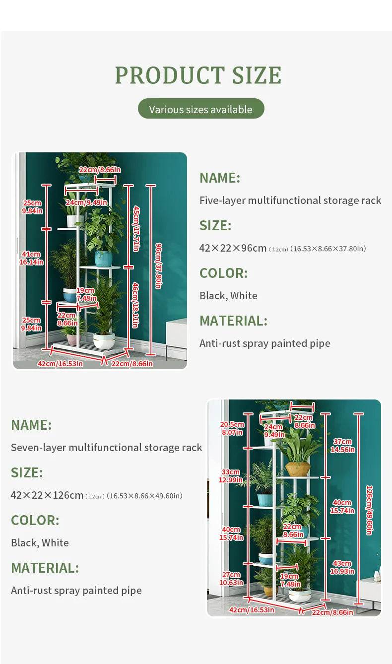 Metal Plant Stand – 4/5/6 Tier Flowerpot Organizer Rack for Indoor Use - UrbanSprout