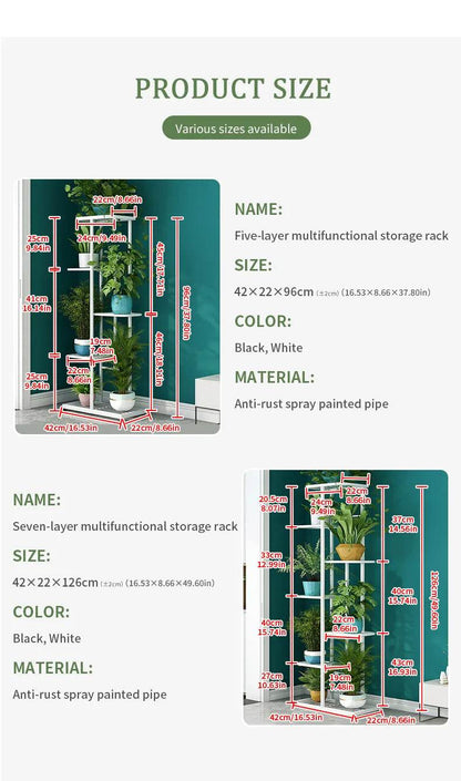 Metal Plant Stand – 4/5/6 Tier Flowerpot Organizer Rack for Indoor Use - UrbanSprout