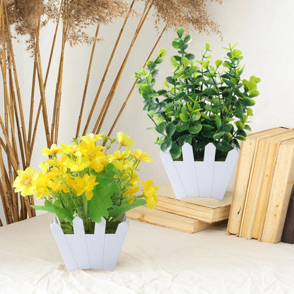Potted Artificial Green Bonsai Decor