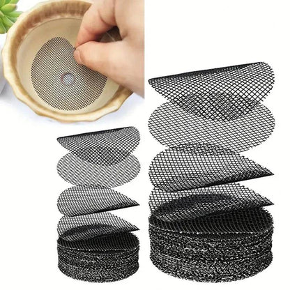 Pot Hole Mesh Pad Mat Grid with Round Drainage Hole Screen - Prevent Soil Loss & Improve Drainage for Bonsai, Flowers, and Plants - UrbanSprout
