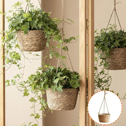 Handmade Woven Flower Basket – Strong Load-Bearing Hanging Planter for Indoor & Outdoor Garden, Storage, & Home Decor - UrbanSprout