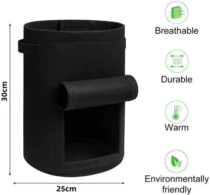 3 Size Felt plant grow bags nonwoven fabric garden potato pot greenhouse vegetable growing bags moisturizing vertical tools