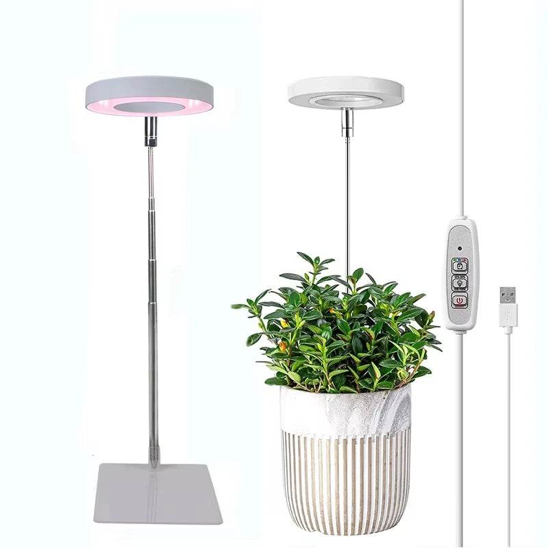 Full Spectrum LED Grow Light – Height & Angle Adjustable, USB Powered with Timer for Indoor Plants - UrbanSprout
