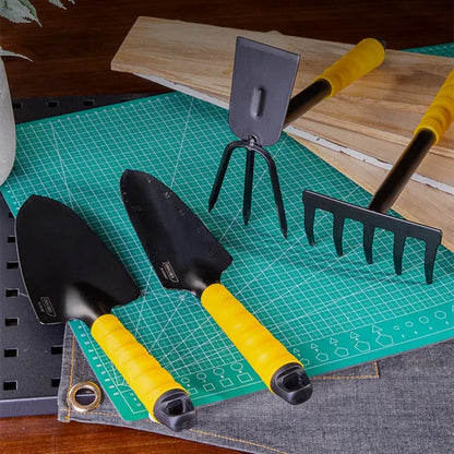Deli Gardening Tool Sets Shovel Hoe Harrow 1/3/4 Pcs with PP Coated Handle,Garden Lawn Farmland Transplant Gardening Bonsai Tool
