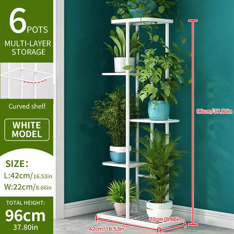 Metal Plant Stand – 4/5/6 Tier Flowerpot Organizer Rack for Indoor Use - UrbanSprout