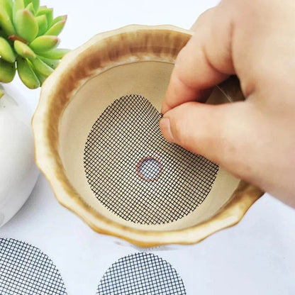 Pot Hole Mesh Pad Mat Grid with Round Drainage Hole Screen - Prevent Soil Loss & Improve Drainage for Bonsai, Flowers, and Plants - UrbanSprout