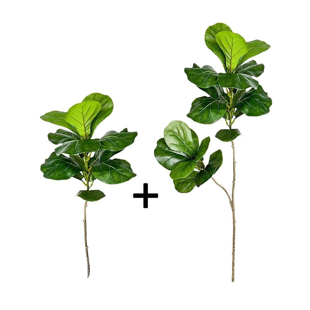 Large Artificial Ficus Tree (70–135cm) – Lifelike Rubber Plant with Fiddle Leaf for Indoor & Outdoor Home Garden Decor - UrbanSprout