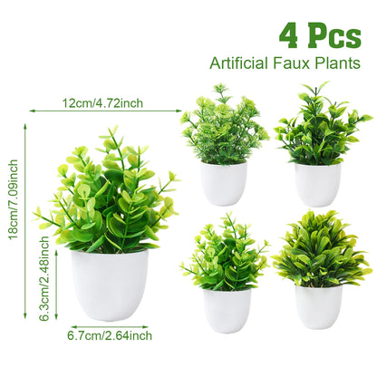 Potted Artificial Green Bonsai Decor