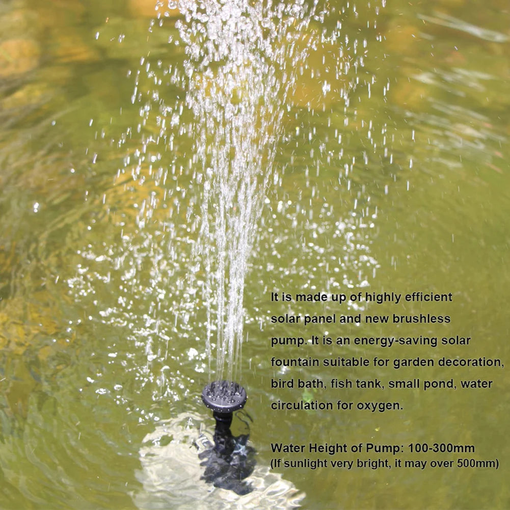 Solar Fountain Pump for Garden