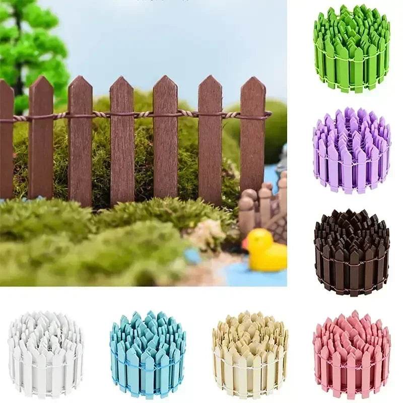 90cm Rectangular Fence Planter – Small Outdoor Succulent Garden Planter with Mini Wooden Fence for Decorative Gardening - UrbanSprout