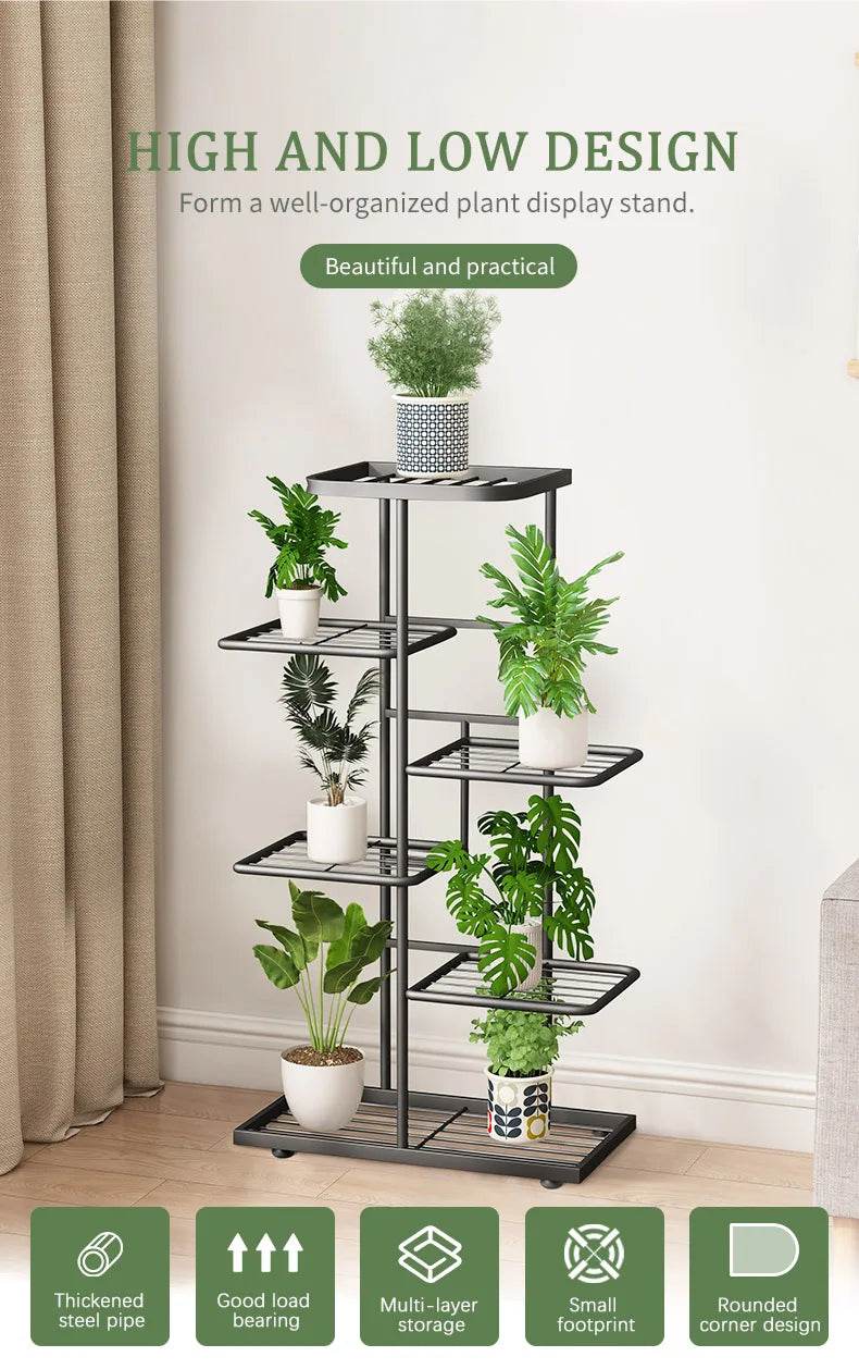 Metal Plant Stand – 4/5/6 Tier Flowerpot Organizer Rack for Indoor Use - UrbanSprout
