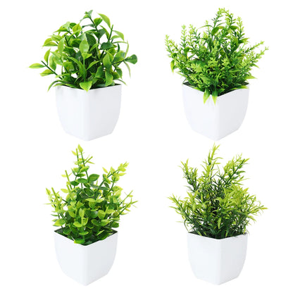 Potted Artificial Green Bonsai Decor
