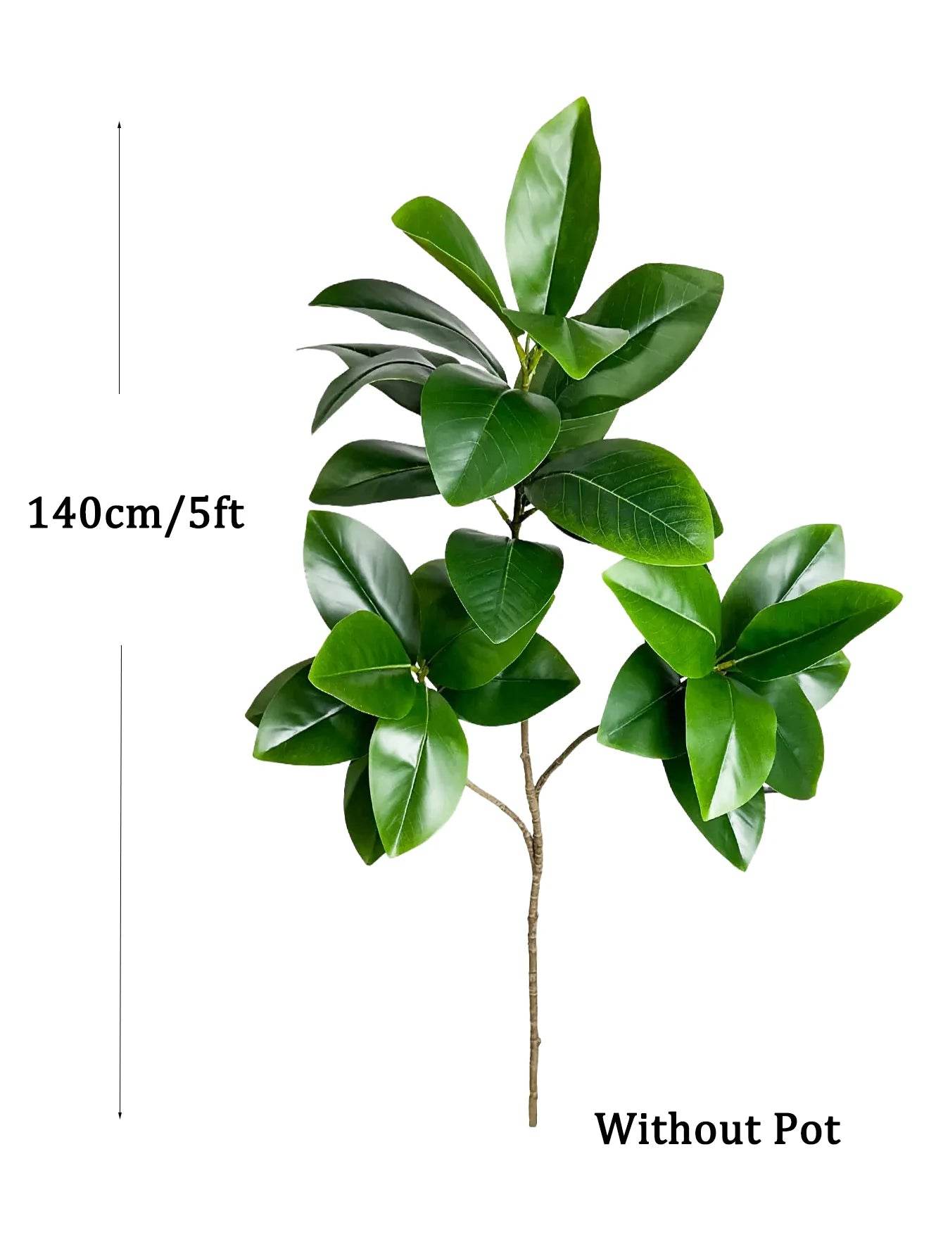 Large Artificial Ficus Tree (70–135cm) – Lifelike Rubber Plant with Fiddle Leaf for Indoor & Outdoor Home Garden Decor - UrbanSprout
