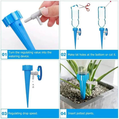 Automatic Drip Irrigation System – Self-Watering Spike for Plants & Flowers, Greenhouse & Garden, Adjustable Auto Water Dripper - UrbanSprout