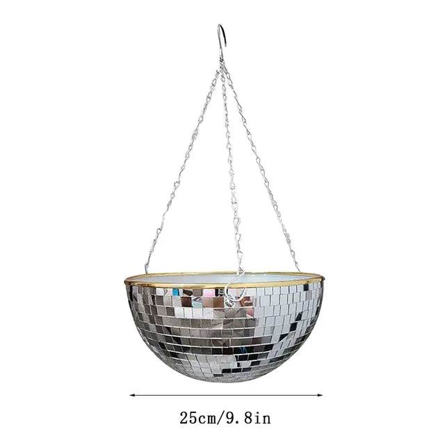 Mirror Magic Plant Holder – Reflective Hanging Planter for Indoor & Outdoor Garden Decor - UrbanSprout