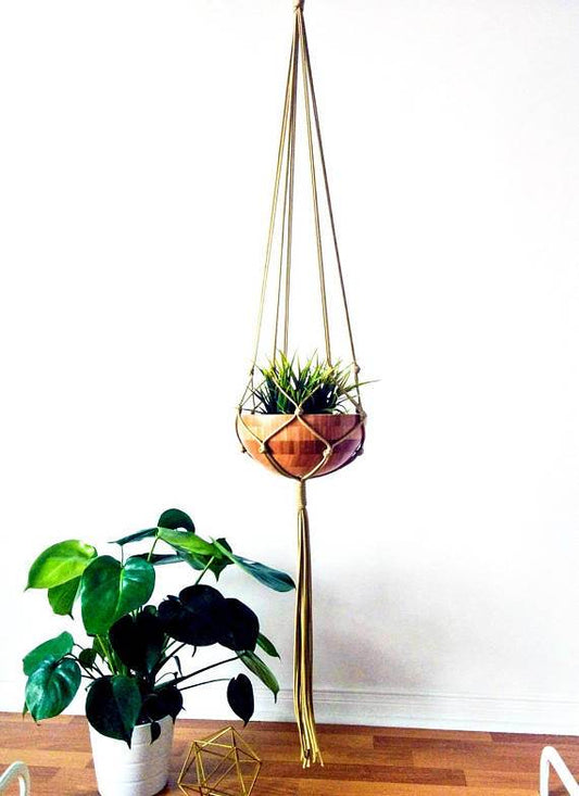 Handmade Macrame Plant Hanger - Stylish Hanging Planter for Indoor & Outdoor Decor - UrbanSprout